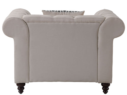 Aurelia - Linen Chair With Pillow - Beige