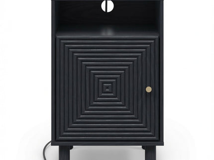 Nightstand With Charging Station & Storage