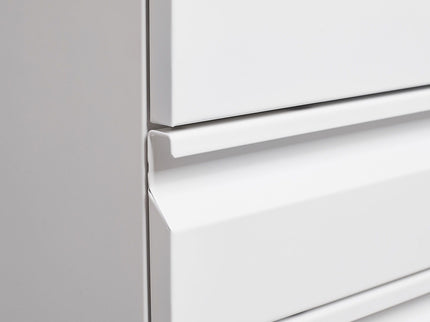 Contemporary 3 Drawer Mobile Filing Cabinet With Lock, Metal Office Storage For Legal / Letter Size