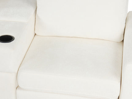Modular L-Shaped Sectional Sofa Bed With Pull-Out Sleeper, Cup Holders, And Storage
