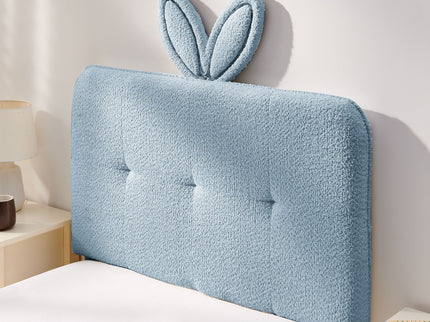 Upholstered Bed With Oversized Rabbit Ear Headboard, LED Lights & 4 Storage Drawers