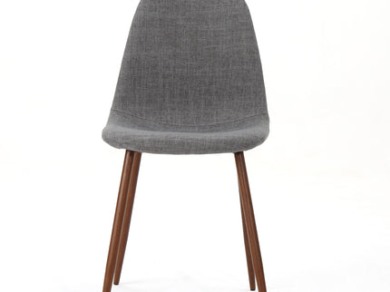 Modern Minimalist Fabric Dining Chair With Iron Legs