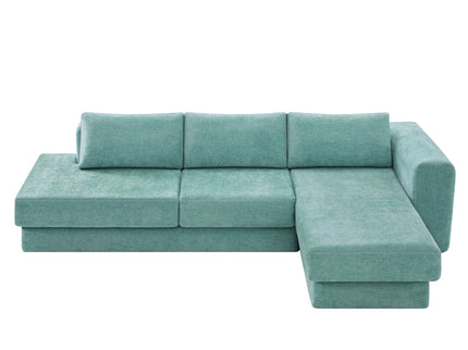 L-Shaped Modular Sofa With Double Layer Cushion