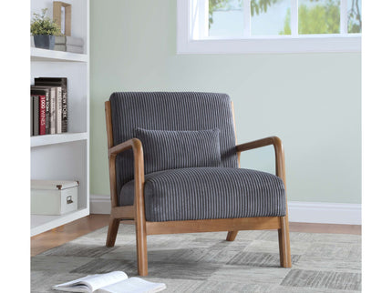 Upholstered Armchair With Back Support Pillow