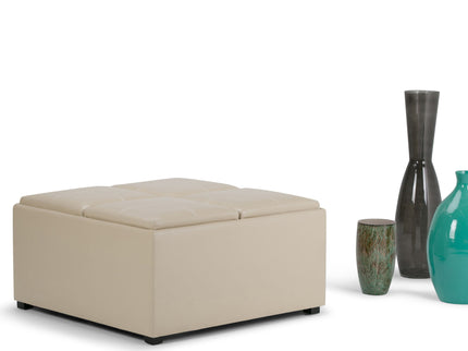 Avalon - Square Coffee Table, Storage Ottoman