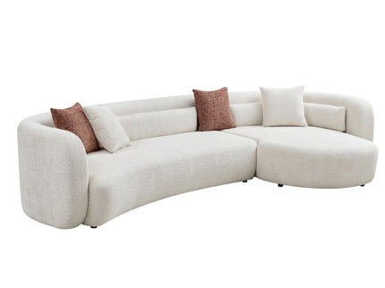 Curved Sectional Sofa, L - Shape Modular Chaise