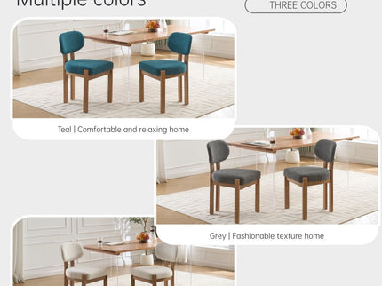 Dining Chairs With Ergonomic Backrest And Adjustable Feet (Set of 2)