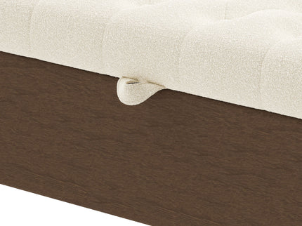 Modern Tufted Storage Ottoman Bench With Metal Legs