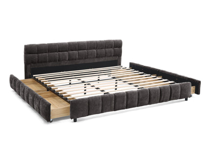 Modern Platform Bed Frame With Thick Fabric
