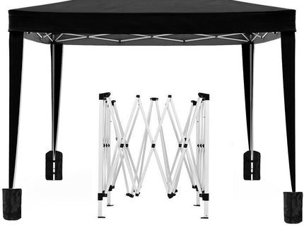 10'X10' Folding Canopy With 4 Removable Sidewalls Outdoor Event Shelter UPF 50+ Gazebo Portable Tents For Parties Beach Camping Wedding Ez Pop Up Canopy 4 Pieces Weight Bag + Carry Bag