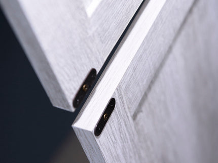 Modern Sideboard Buffet With 4 Mirrored Doors, Adjustable Shelves