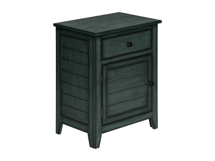 Accent Table With Storage Drawer - Blue