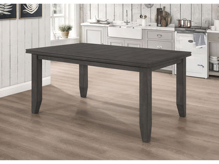 Dexter - Rectangular Plank Top Dining Table - Dark Gray