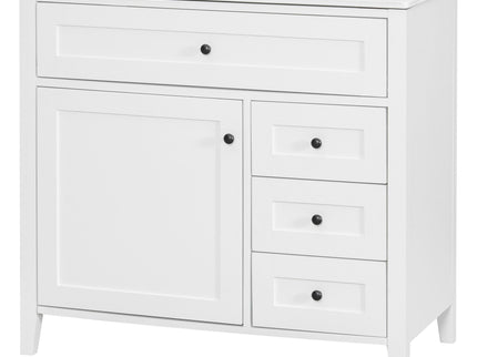 Bathroom Vanity With Sink, Cabinet With 3 Drawers And Adjustable Shelf