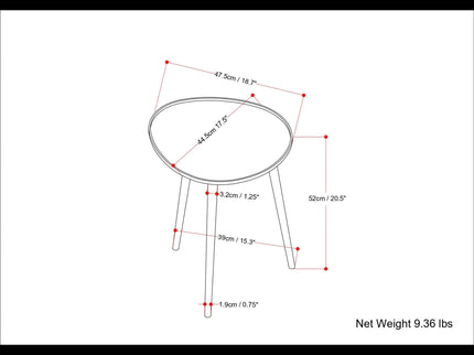 Tanner - Metal Side Table - Gold