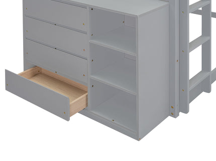 Bunk Bed With 4 Drawers And 3 Shelves