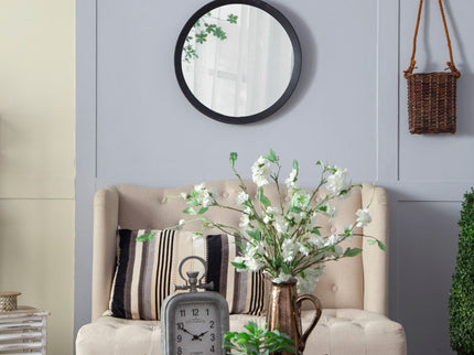 Transitional Decor Style Wall Mirror Decor With Frame For Bathroom
