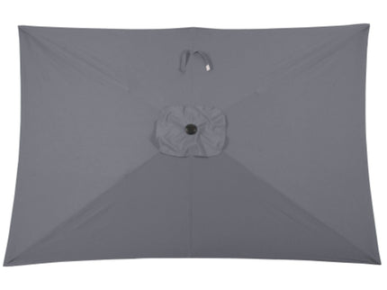 Rectangular Patio Umbrella With Crank Tilt, Polyester UV-Resistant Canopy