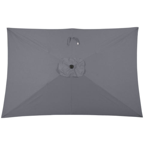 Rectangular Patio Umbrella With Crank Tilt, Polyester UV-Resistant Canopy