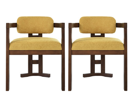 Stylish Indoor Upholstered Wood Dining Chair (Set of 2)