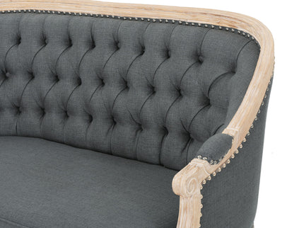 French Country Chesterfield Style Tufted Loveseat