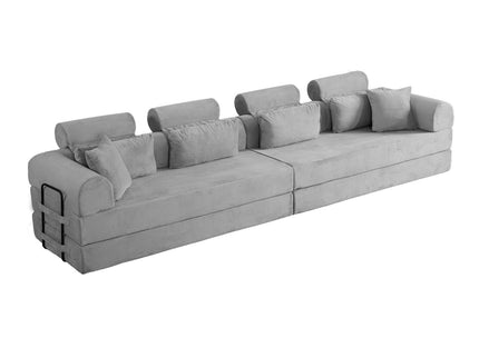 Modern L-Shape Modular Sectional Sofa, Compressed Design