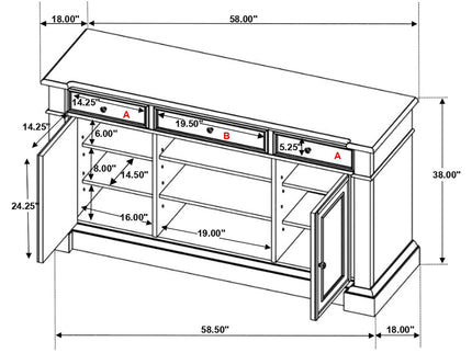 Larchmont - 3 Drawer - Dark Brown
