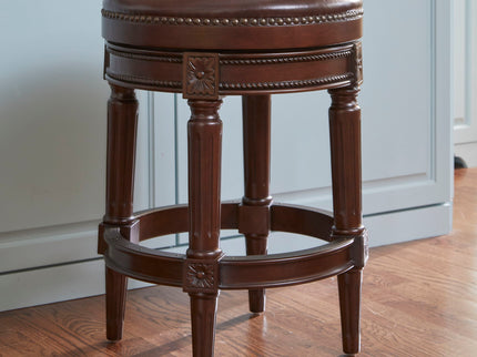 Rustic Elegance Backless Swivel Stool