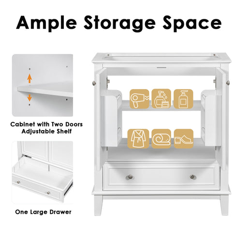 Modern Bathroom Vanity Base Only With Doors And Drawer