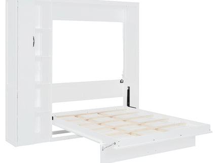 Murphy Wall Bed With Shelves, Wardrobe And LED Lights