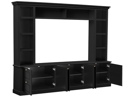 All-In-One TV Stand With Bookcase For TVs Up To 70"