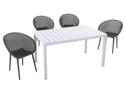 4 Pack Lounge Chair Set With Long Table