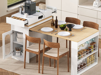 Extendable Dining Table With Folding Top