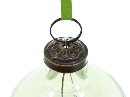 Long Neck Ball Ornaments, Glass Decorative Hanging Ball Christmas Tree Ornaments For Holiday Party Decorations (Set of 12) - Green