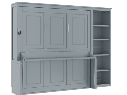 Sturdy Murphy Bed With Desk And Bookshelf