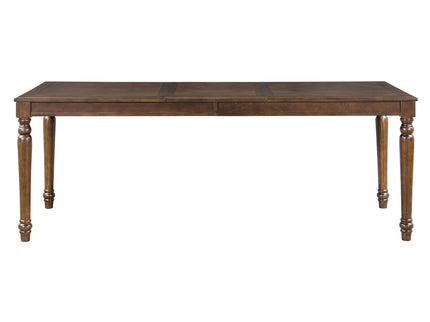 Rectangular Dining Table With Framed Top And Turned Legs - Walnut
