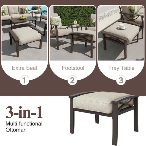 Patio Furniture Set & Coffee Table For Backyard