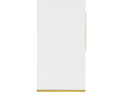 Synchrony - 2 Door Accent Cabinet With Art Deco Trim - White