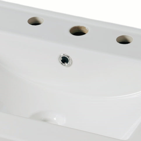 Bathroom Vanity With Ceramic Sink, Adjustable Shelf & Tip Out Tray