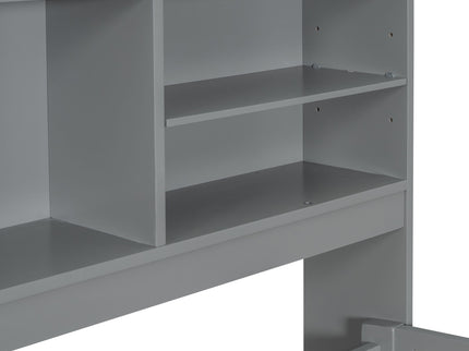 Daybed With 2 Bedside Cabinets, Upper Shelves And 4 Drawers