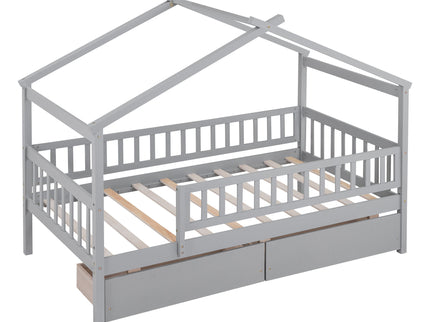 House Bed With 2 Drawers