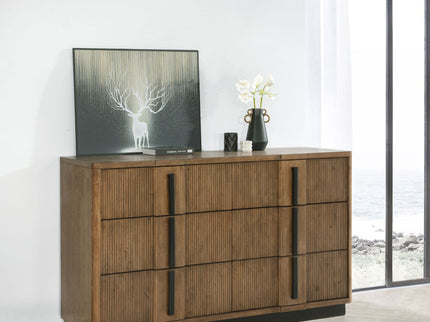 Moraga - 6 Drawer Dresser Cabinet - Ash Brown