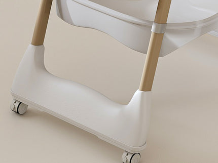 Adjustable Baby High Chair 0-6 Years, Portable Infant Feeding Seat With Safety Belt, Silent Lockable Wheels