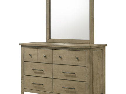 Pelton - 6 Drawer Dresser With Mirror - Oak
