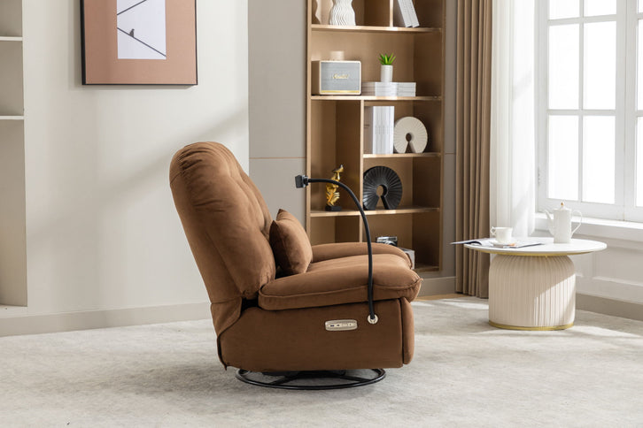 Power Recliner Swivel Glider USB Charger With tooth Music Player, Sleep, Working, Game And Leisure