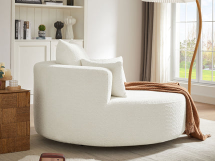 360° Swivel Chair Accent Barrel Chair With Removable Pillows