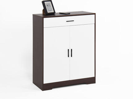 Freestanding Wooden Shoe Cabinet, 4 Tier Organizer With Drawer