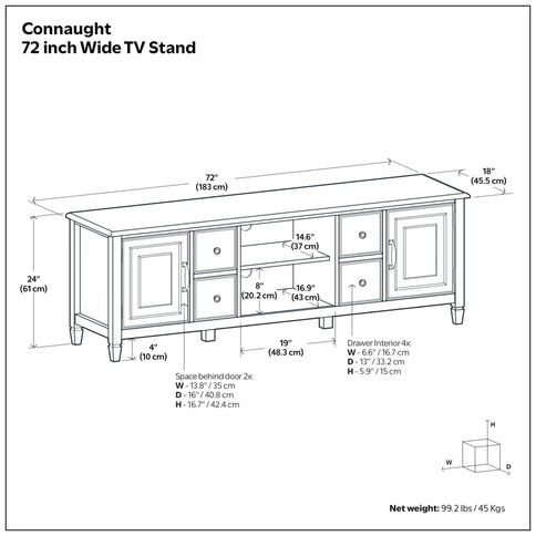 Connaught - Wide TV Stand