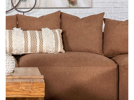 Colleen - Armless Chair With Pillows - Terracotta