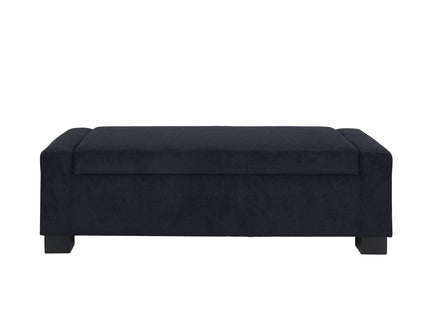Textured Fabric Ottoman Bench With Hinged Lid